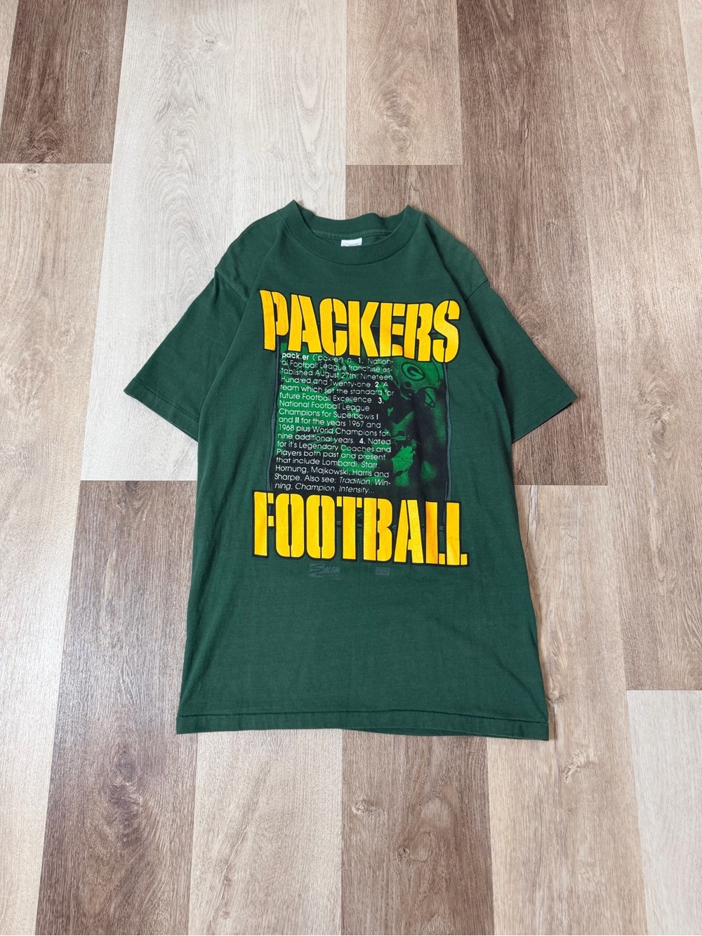 Vintage 90s Green Bay Packers Salem Sportswear Football Graphic Tee Short Sleeve